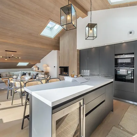 Penthouse A Avec Piscine, Sauna Et Salle De Sport - Fr-1-569-68 Apartment Megeve